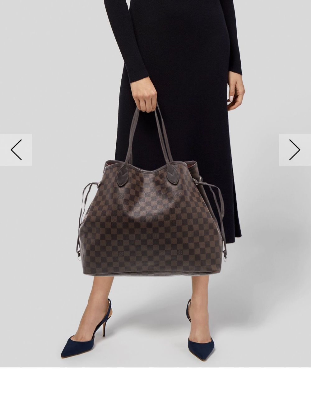 Louis Vuitton Neverfull Damier Ebene Tote Bag